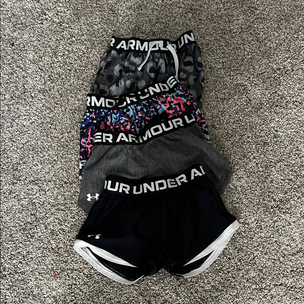 Under Armour Girls Shorts Set - Black, Gray, Pink, Blue